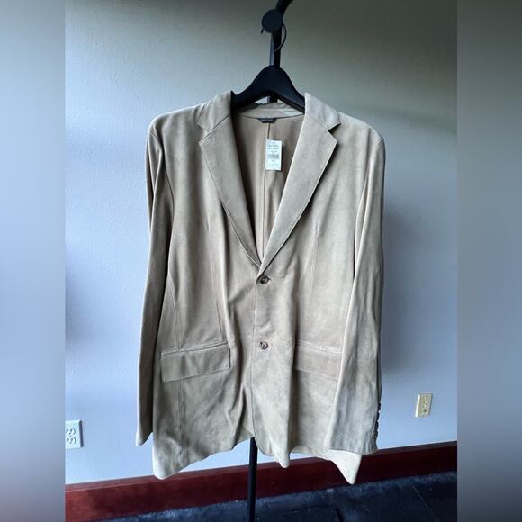 Banana Republic Men’s Tan Suede Blazer Sportcoat - 46R - Picture 1 of 5
